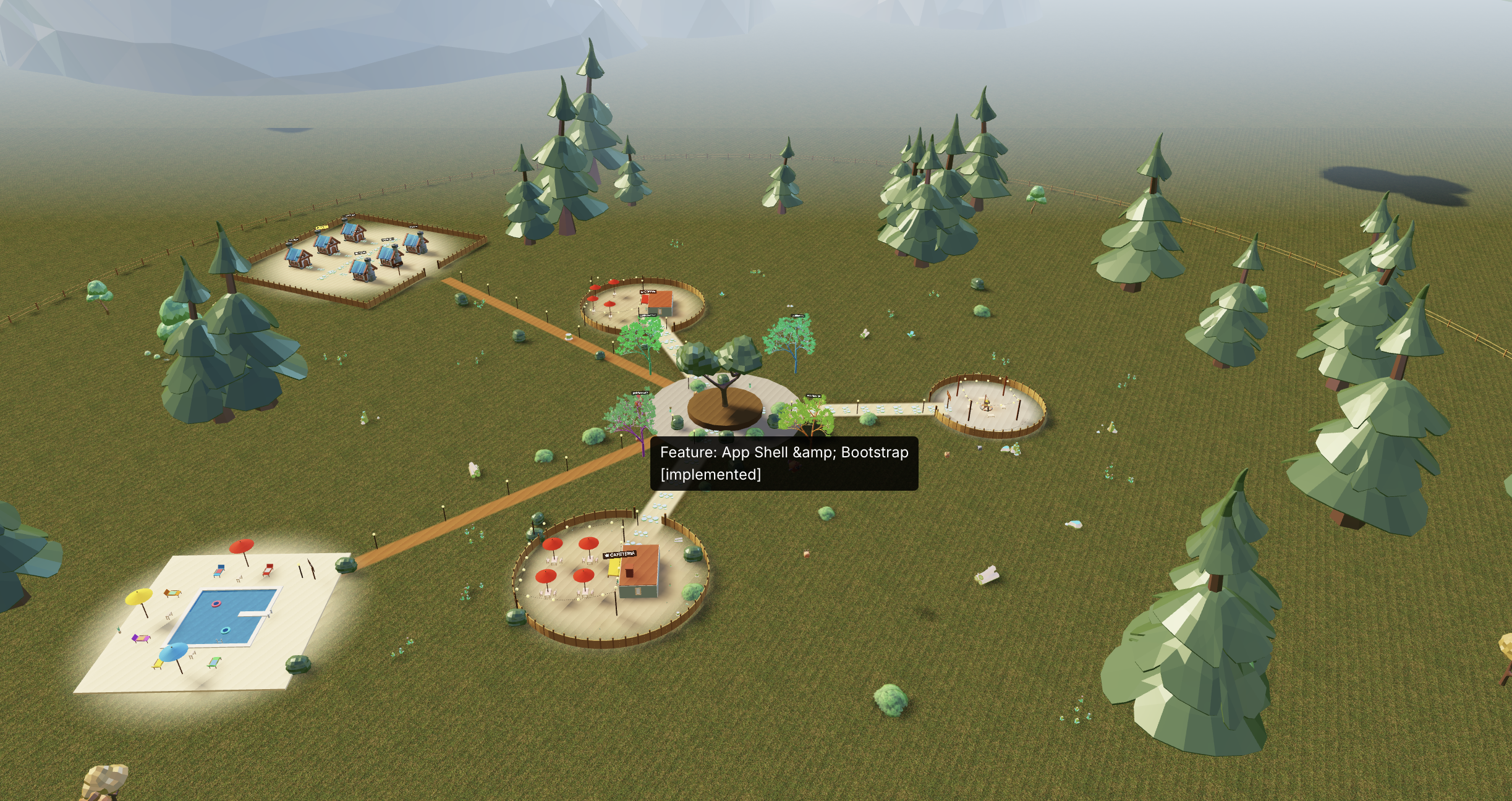 Living Tree dashboard — 3D visualization of repository structure